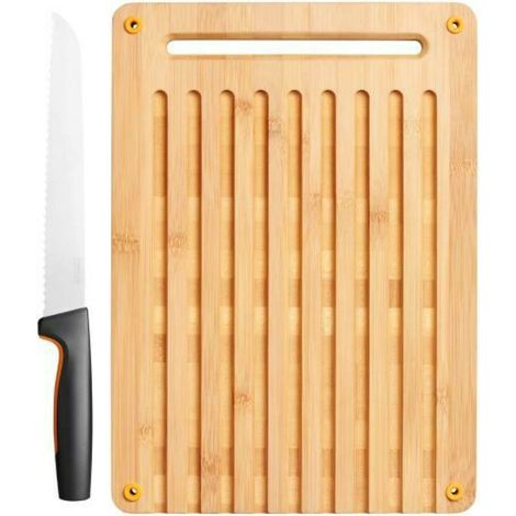 Fiskars Schneidebrett aus natürlichem Bambus 35 x 25 cm