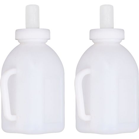 Kälbermilchflasche, 1 Liter Fassungsvermögen, dickwandig, robust, leicht zu reinigen, mit abnehmbarem Schnuller (1/5)