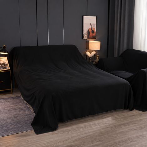 Housse anti-poussière meuble noir 1,2 x 2 m, adapté pour table basse, grand téléviseur, etc., 20 × 18 × 3 cm, 250 g – Livraison gratuite