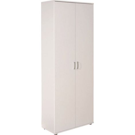 Armoire 2 Portes "Lorenzo" 189cm Blanc (1/5)