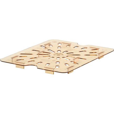 Égouttoir GN 1/2 Haute température - 26.5 x 32.5 cm - Ambre - Lot de 6 - Cambro
