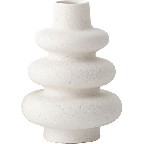 Vase Ceramique Beige, Vase Decoratif Design , Vase Fleurs Séchées, Herbe de Pampa, Bouquet Frais - Vase Aesthetic pour Bureau, Centre de Table, Vitrine & Mariages - S (1/5)