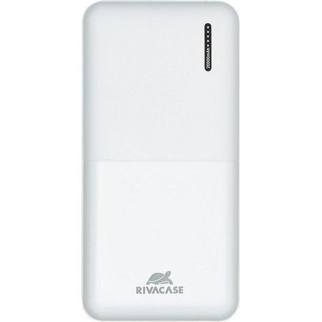 Rivacase VA2572 PowerBank 20000 mAh, batería externa, entrada y salida tipo C, 2 entradas y 3 salidas, blanco