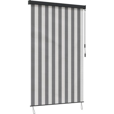 Roller Blind Anthracite and White 60 x 250 cm vidaXL