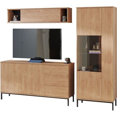 Conjunto de salón Lomsore 110, Luminoso madera
