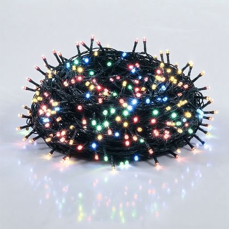 LED Weihnachts Lichterkette bunt - 320 LED / 27 m - Deko Beleuchtung für Außen