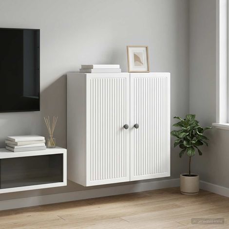 vidaXL Mobiletto a muro Bianco 59 x 31 x 60 cm Legno ingegnerizzato (1/5)