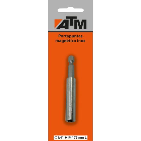 ATM Llaves & Vasos 138005-B - Portapuntas magnético de 75 mm inoxidable en blister