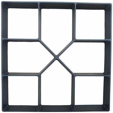 Moule à Pavage Plastique 40 x 40 cm pour Garden Terrasse Allée Patio Jardin Trottoirs Chemin de Pavage en Ciment Béton Moule à Pavé Réutilisable Moule de Coffrage Bricolage (1/5)