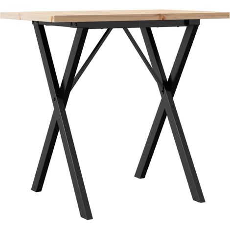 Maison Exclusive - Esstisch X-Gestell 80x50x75,5 cm Massivholz Ki