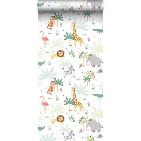 papier peint animaux de la jungle vert  - Sanders & Sanders (1/5)