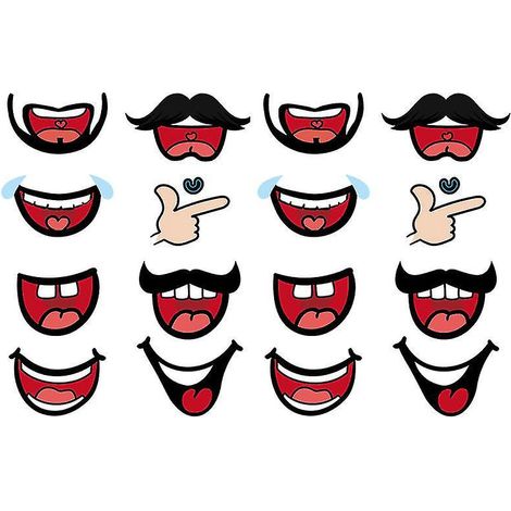 Lot de 8 autocollants pour masques faciaux (1/3)