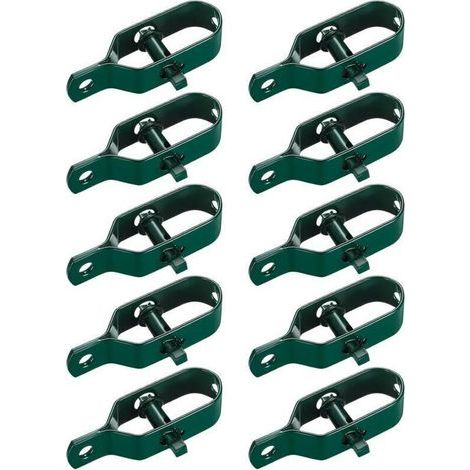 Lot de 10 Tendeurs pour Clôture et Fil Barbelé, Connecteurs de Tension Robustes en Vert, Kit d'Accessoires pour Grillage Rigide (1/5)