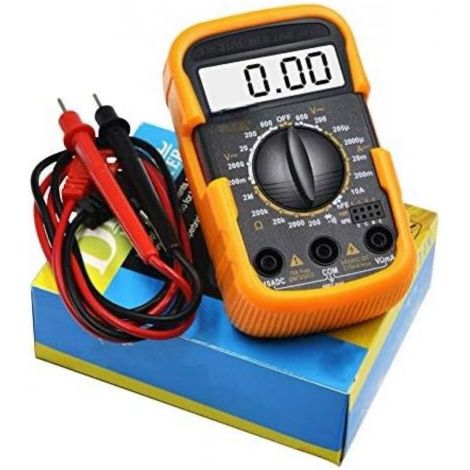 Multimetro Digitale Tester Professionale Tascabile con Cavi Puntali Display 830LN