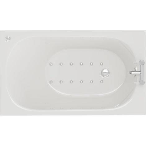 Compact 1200mm x 700mm 12 Jet Chrome Easifit Single Ended Spa Bath (1/5)