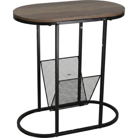 Tavolino Portariviste Loft Mobiletto Design Moderno Salotto 50x27x54,5 cm (1/5)