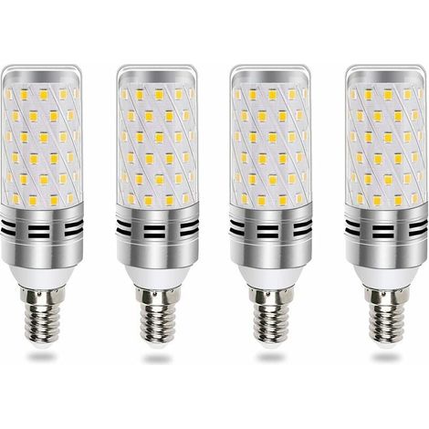 Ampoule E14 LED 16W, 6000K, Équivalent 100-120W Halogène, 360°, AC 175-265V, Lot de 4