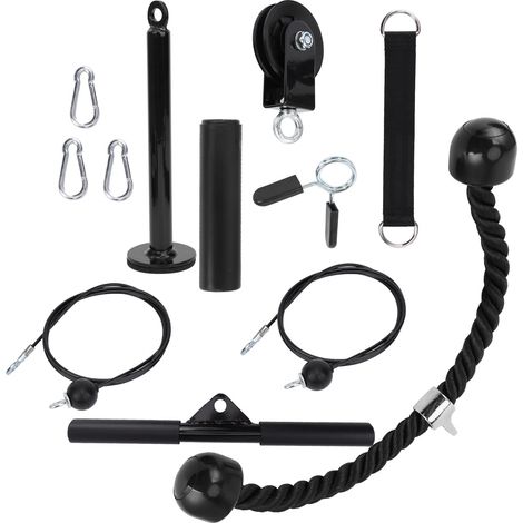 Kit de musculation DIY avec poulie, barre de traction et sangle pour le renforcement des triceps et des bras. (1/5)