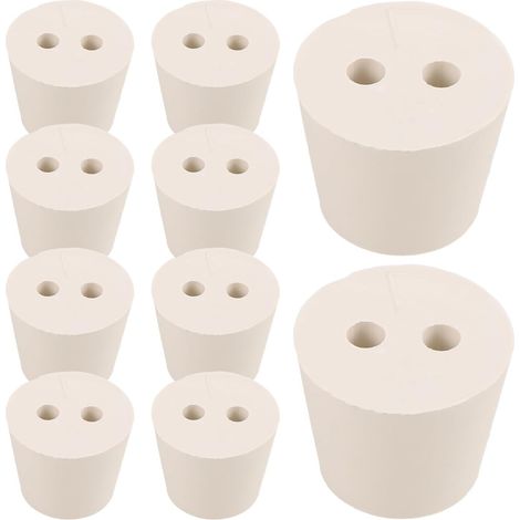 konische Gummistopfen für Laborzwecke Doppelloch 28 mm