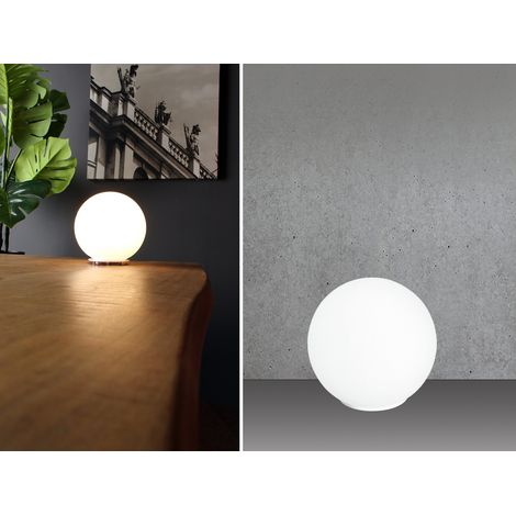 LED Tischleuchte Kleine Kugel - Glaskugel Weiß satiniert Ø 20cm (1/5)