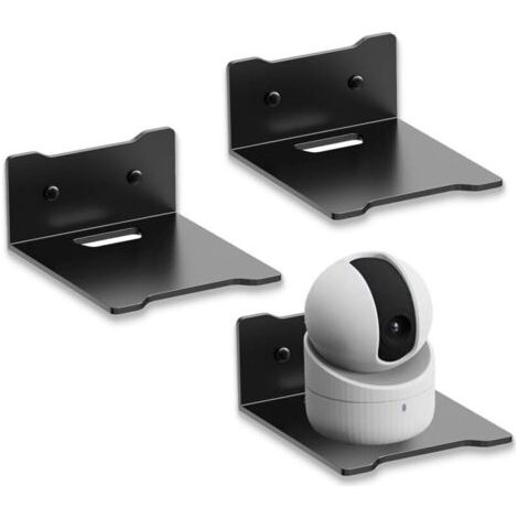 Lot de 3 Petites Etagere Murale sans percage Noir pour Petits Objets,étagere Mural,Etagere sans percer 12 x 14,5 x 6 cm, étagères murales décoratives pour Salon (1/4)
