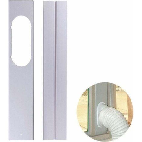 Dreistufige, einziehbare Dichtungsplatte für mobile Klimageräte, integriert in den Fensterrahmen – Höhenverstellbar 55–110 cm, Öffnungsweite 75–20 cm, 2 Stück TREETA (1/5)