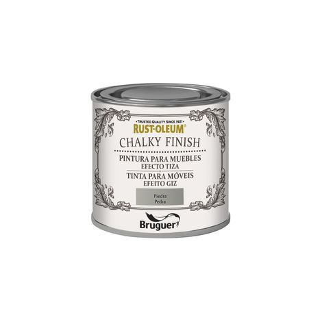 XYLAZEL chalky muebles 125ml piedra , Rust Oleum Chalky Finish Pintura para Muebles Xylazel. Pintura al agua para muebles efecto tiza. Es una pintura divertida que te permite conse