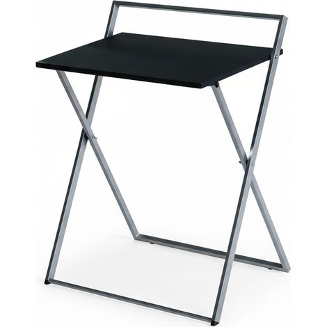 Tavolino Pieghevole Salvaspazio Scaffale Scrivania Legno Casa 64x40x78 cm