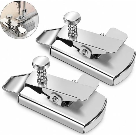 2PCS Pied Presseur Machine à Coudre avec Guide de Couture Magnétique Inoxydable Pied de Biche Machine a Coudre pour Machine à Coudre, Outils Multifonctions pour Couture, Accessoires de Couture Précis (1/5)