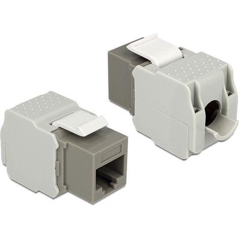 Delock keystone module rj45 female  lsa cat.6 utp grey