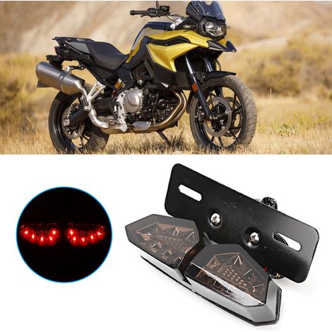 Multifunktionales Retro-LED-Motorradrücklicht mit integrierten Blinkern, Bremslicht und Positionslicht universelle Beleuchtung für Custom- und Café-Racer-Motorräder. (1/5)