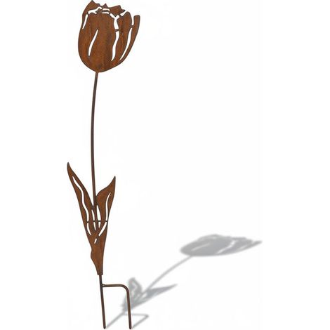 Tuteur fer décoratif tulipe à planter  24x1x90cm (1/5)