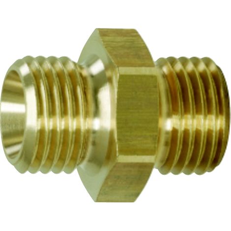 Messing-Doppelnippel, G1/2"AG (1/3)