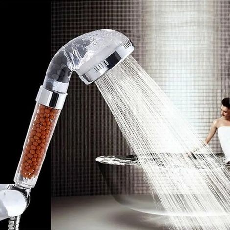 Pommeau de Douche Douchette à Main Tourmaline Germanium Eco Purifie Eau (1/4)