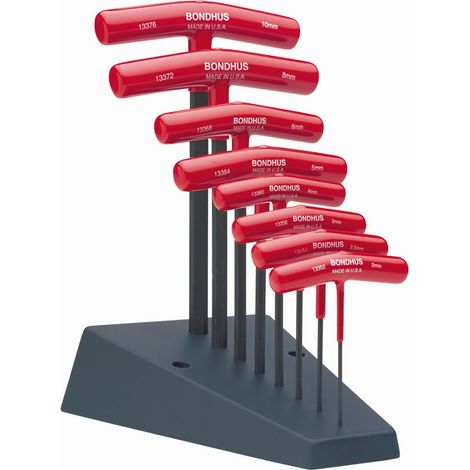 Jeu de 8 clés Allen en métrique 2-10mm  Bondhus 13389