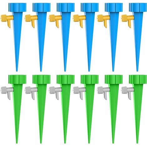 Tropfbewässerungsset, 12-teiliges Tropfbewässerungssystem mit Ventilen, automatisches Pflanzenbewässerungssystem, einstellbares Bewässerungssystem für Innen- und Außengärten, Haus und Gemüsebeete (1/5)