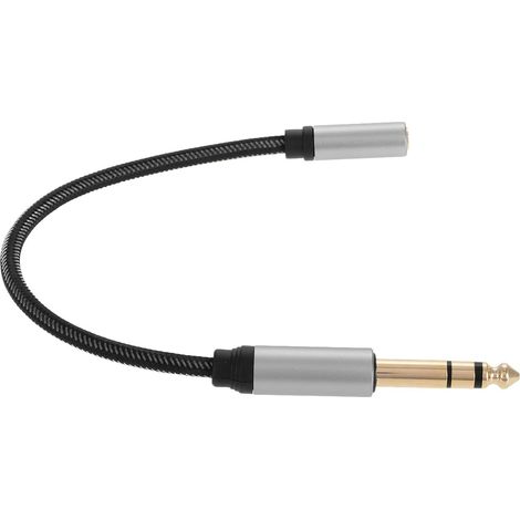 Câble D'extension Audio et Production Musicale pour Studios D'enregistrement 6,35 Mm vers 3,5 Mm Alliage de Zinc et Corde Tressée, Transmission Audio pour Casque (1/5)