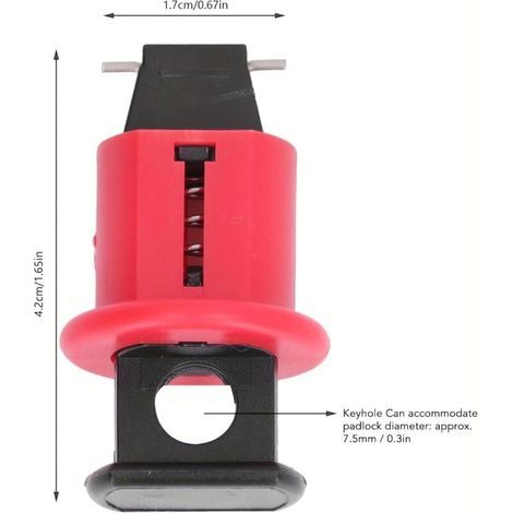 Dispositif de verrouillage de disjoncteur de qualité industrielle, mécanisme à bouton-poussoir standard avec brochage miniature pour disjoncteurs unipolaires (1/4)