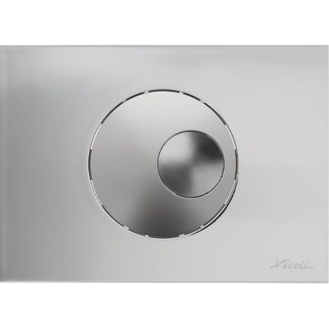 Plaque de déclenchement boutons ronds - double débit - Chromé mat et chromé brillant - Nicoll