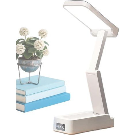 Lampe de table pliable moderne à 3 niveaux,3000HA lanterne à intensité variable, lampe de lecture rechargeable avec protection des yeux, design compact, idéale pour le salon, le dortoir, la cuisine (1/5)