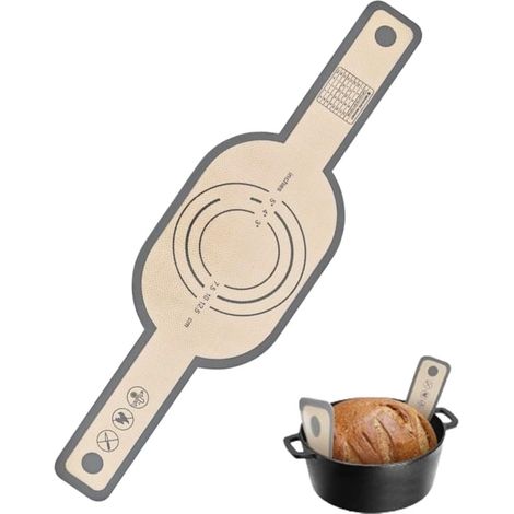 1 pieza, tapete de silicona para hornear para olla holandesa, tapetes y bandejas para hornear, tapete para hornear pan, antiadherente, fácil de limpiar, tapete (1/5)