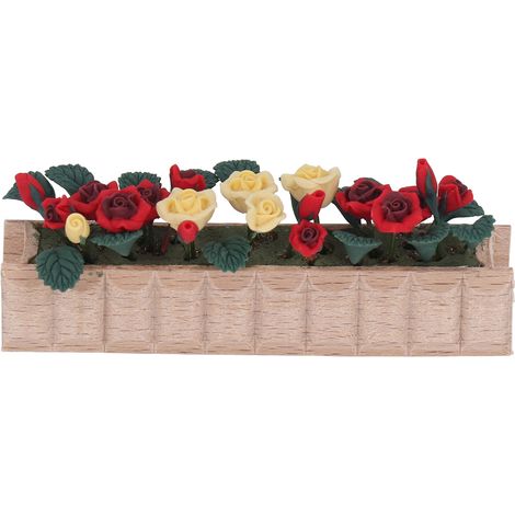 Plantes Miniatures en Pot 1:12 pour Maison de Poupée, Pots de Fleurs en Argile Simulés Légers pour Décoration Enfants (1/5)
