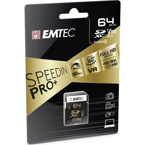 Tarjeta Emtec 64GB UHS-I U3 V30 para exteriores