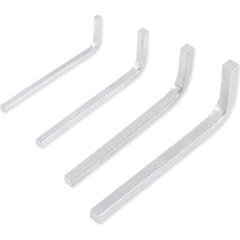 Set di 4 chiavi a testa quadrata, 3 mm, 4 mm, 5 mm, 6 mm, chiavi a L in acciaio al cromo vanadio, affidabili, angolate per viti a foro tascabile. (1/5)