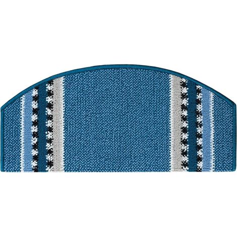 Tappeto Copri Gradini Salva Scalino Scala Adesivo Antiscivolo Vintage 100% Made in Italy - Blu (1/5)
