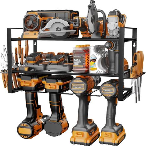Organiseur d'outils électriques, 4 supports de perceuse pour organisateur d'outils, rangement et organisation pour garage