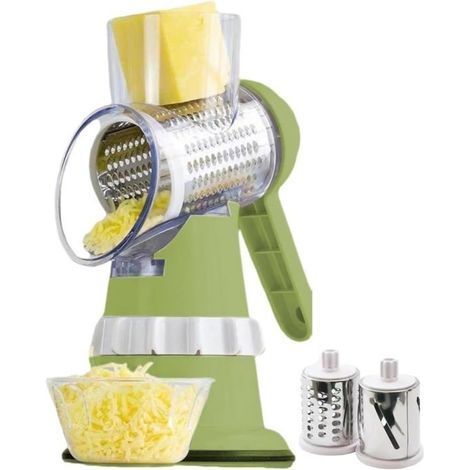 Râpe rotative, robot culinaire à manivelle,Trancheuse de cuisine manuelle pour légumes,Trancheuse de cuisine, util de cuisine (1/4)