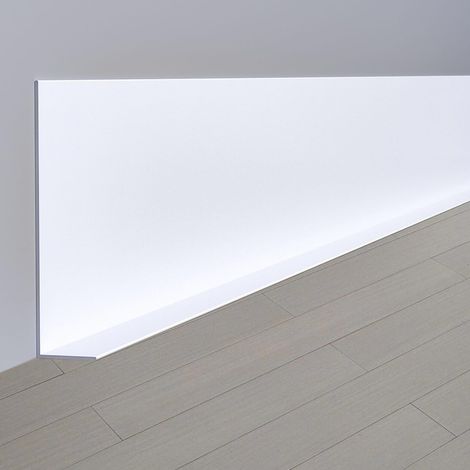 Plinthe murale flexible blanche PVC 60x20mm, autocollante, pliable, bande décorative sol 3m (1/5)