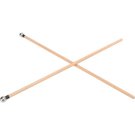 1 Paar Glockenspielschlägel, Metallkopf, Ahornholzgriff, Tremolo-Hammer für Anfänger, Silber (1/5)