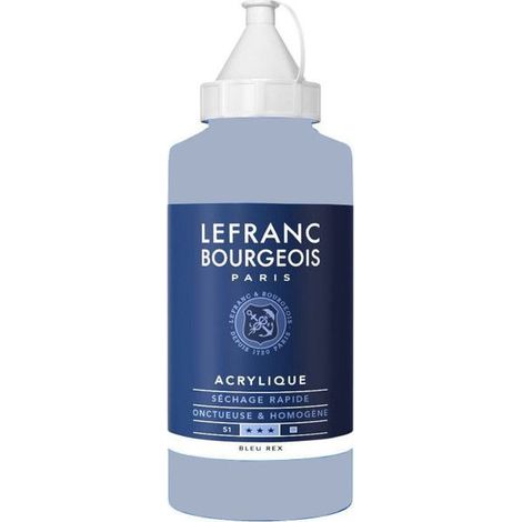 Peinture acrylique - Bleu rex - 067 - Fine - Lefranc Bourgeois - Bidon 750ml (1/2)